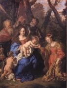 SANDRART, Joachim von The mystic marriage of St Catherine with SS Leopold and William Sweden oil painting artist